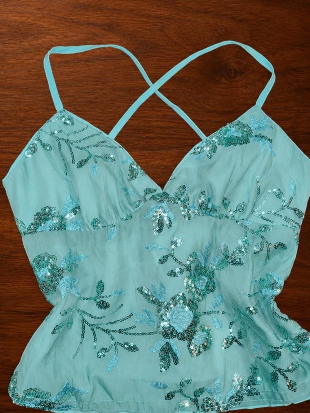 Teal Aqua Babydoll Top